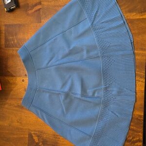 Sandro Paris blue mini flare skater knit Skirt